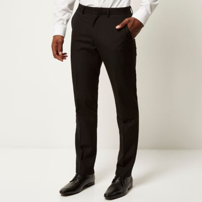 Black smart slim fit trousers